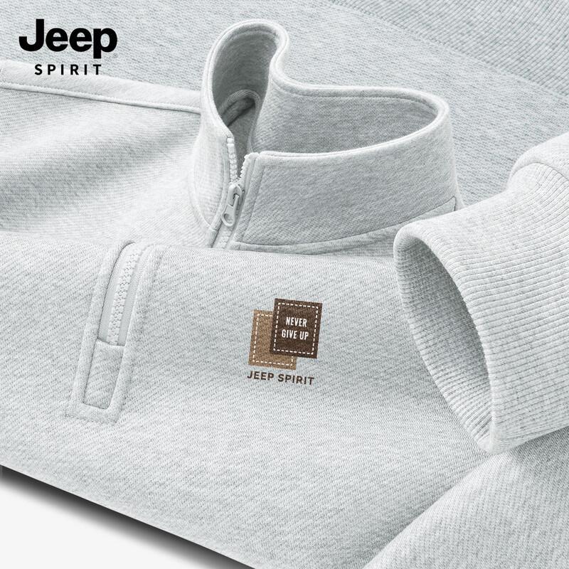 JEEP SPIRIT Men's 2025 Half-Zip Pullover Sweatshirt