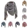 Lenço Feminino Outono Inverno Clássico com Franjas Xadrez Quente Macio Grosso Grande Cobertor Envolvente Xale Lenços Xadrez Head Wrap