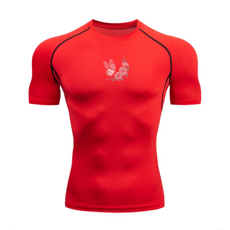 Moisture-Wicking Short-Sleeved Tight-Fitting Sports Top Casual Versatile Breathable Quick-Drying Lightweight for Running and Cycling Fashion