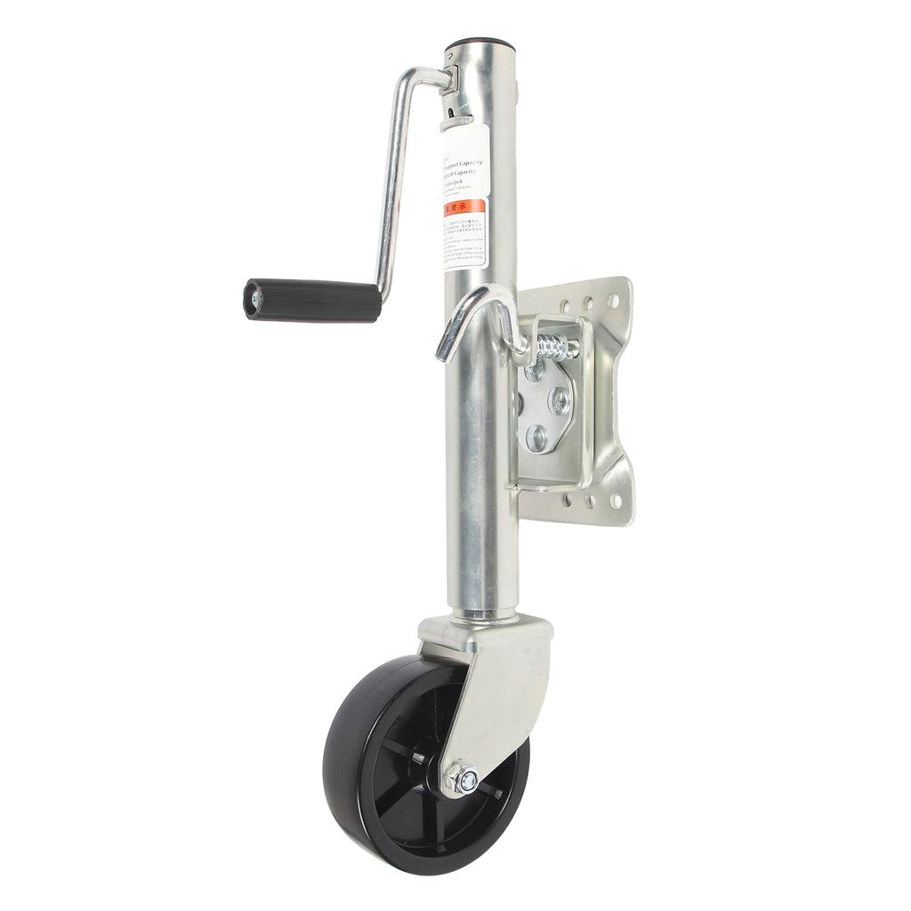 Trailer Jack 1200lbs Capacity Adjustable Rugged Reliable Swivel Trailer Jack with 6 Inch Nylon Wheel For ATV UTV RVs