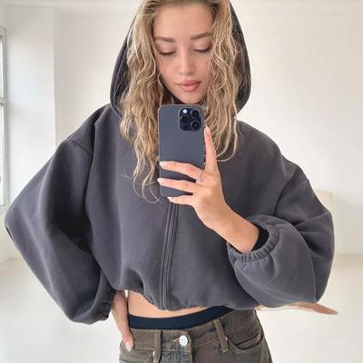 European American Womenswear Spring Autumn Casual Export Top Hooded Long Sleeve Sweatshirt Hoodie Women