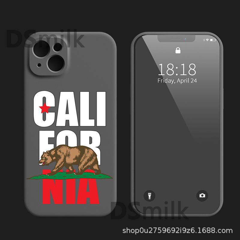 California Silicone Phone Case for iPhone 13/14/15 Pro Max, XS, 11, 12 - Frosted Design - Available for XS, 11, 12 Mini, Pro, Pro Max