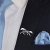 Personalized Equestrian Brooch Stainless Steel Custom Equestrian-Master Name Badge Elegant Galloping Horse Lover Jewelry Gift