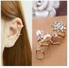 Korean Butterfly & Bowknot Cat's Eye Earrings with Pearl Studs