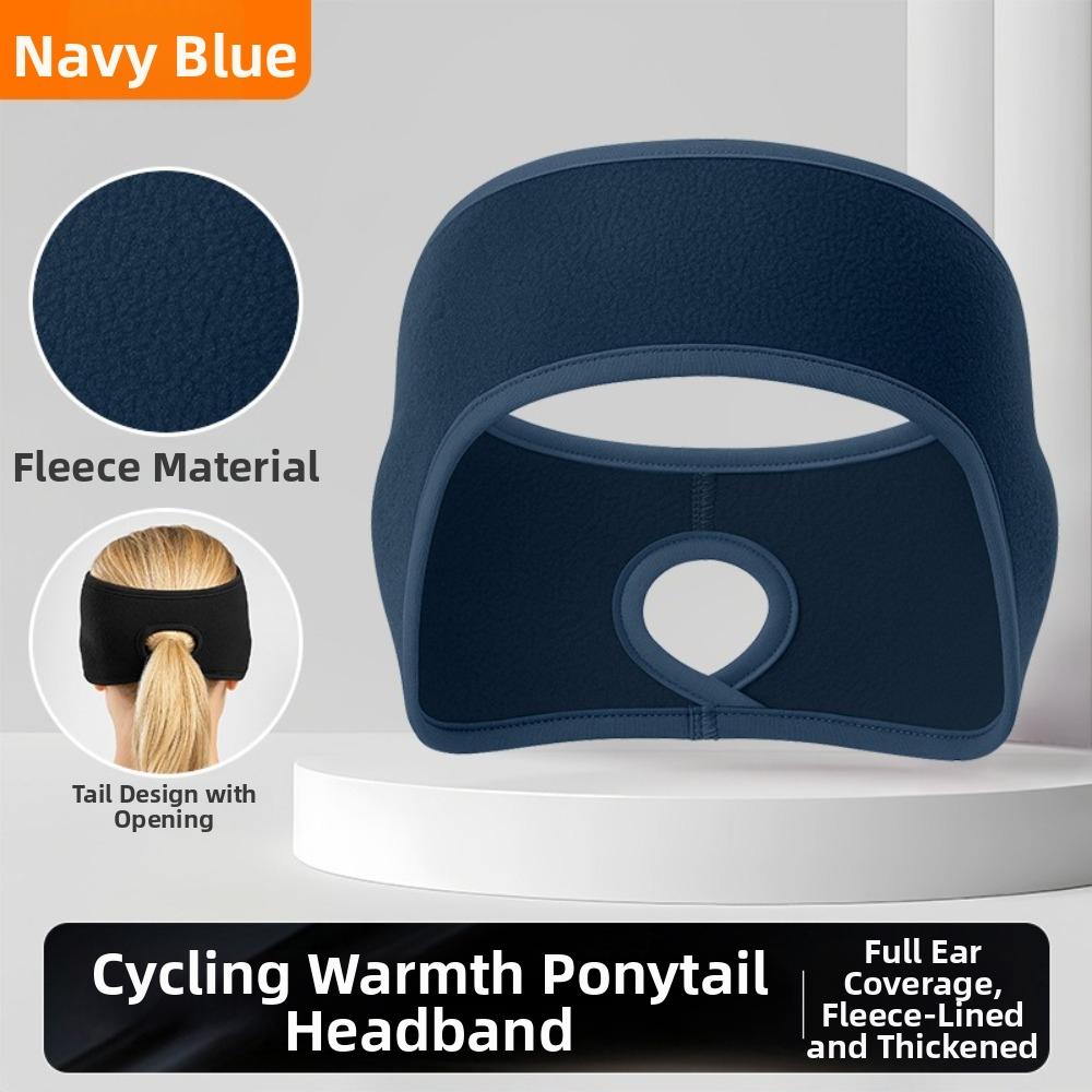 Thermal Insulation Ponytail Headband Fleece Material Sport Headband Ear Warmer Headband  Cycling