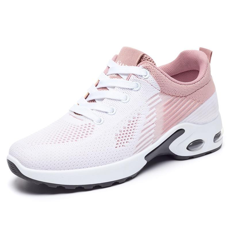 Women's Spring Cross-border Sports Shoes, Plus Size Soft Sole Running Shoes, Air Cushion Breathable Mesh Casual Sneakers