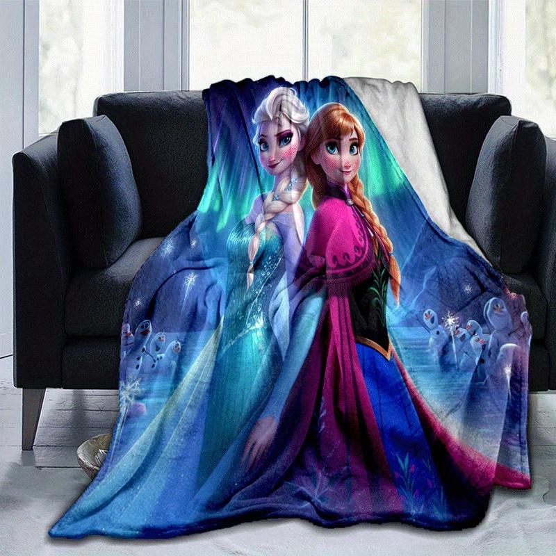 1pc Frozen Printing Blanket - Soft, All-Season Throw for Living Room, Bedroom,Personalized Gift with Adorable Cartoon Design