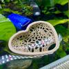 Hamaca Flotante para Betta Forma de Corazón Escondite para Betta en Acuario Anillo Alimentador Cueva para Betta Lugar de Descanso para Tanques Nano Corydoras Camarones