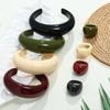 Korean Blogger Style Resin Bracelet: Retro, Unique, Fashionable Bangle for Women