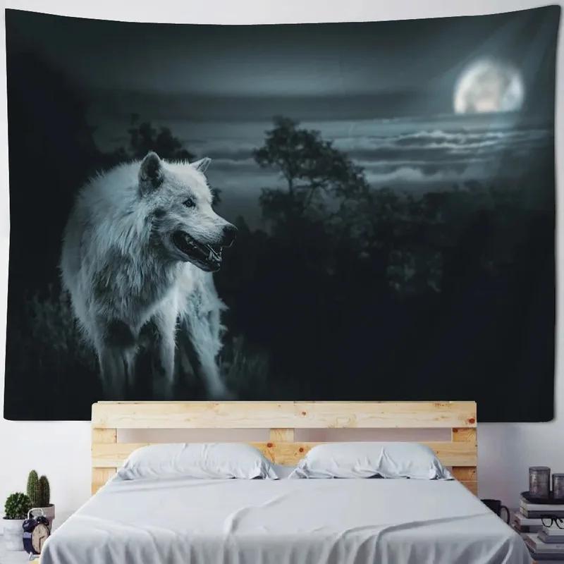 Jungle Wolves Tapestry Office Living Room Decor Home Wall Tapestry