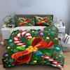 Christmas Candy Cane Decoration Set Soft Comfortable Duvet Cover Bedding Set Included 1*Duvet Cover & 2*Pillowcases, Gift