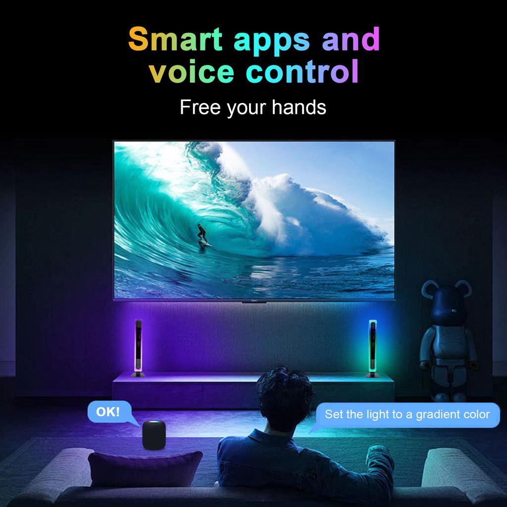 LED RGB Light Bar Home Car Music Rhythm Light RGB Color-changing Atmosphere Light WiFi APP Control