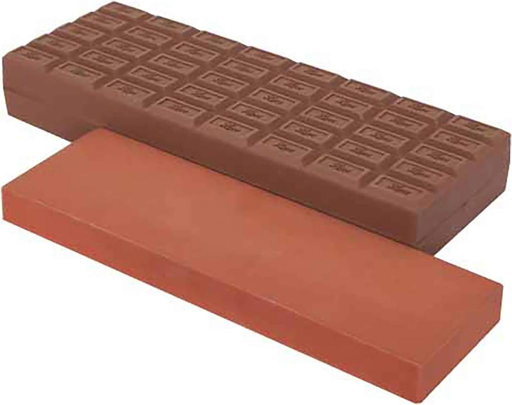 Naniwa Chocolate Sharpening Stone with Silicone Case, Chocolate Whetstone QC-0011