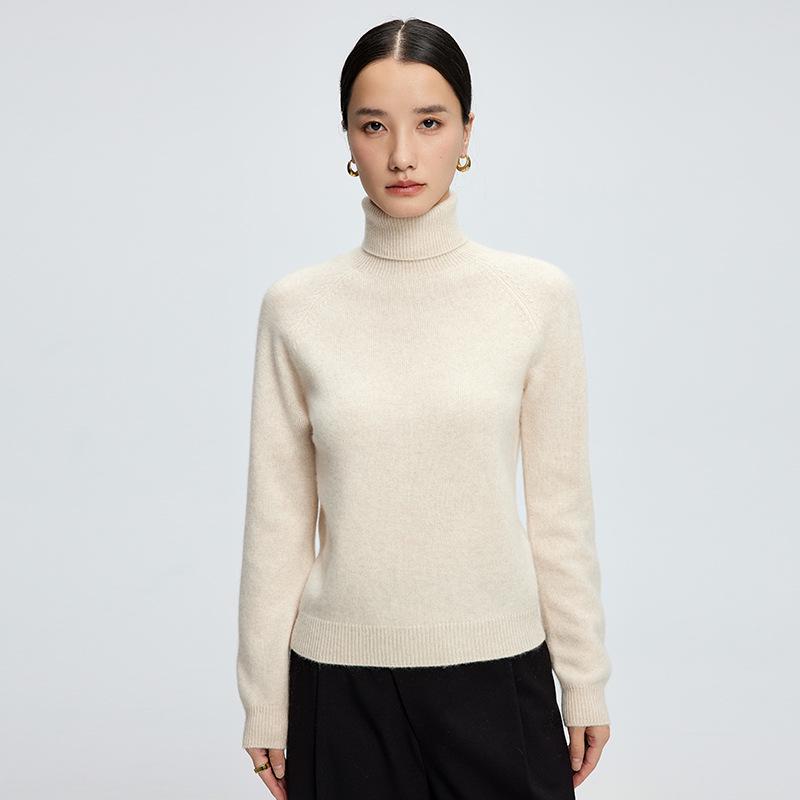 Women's Thickened High-Neck Cashmere Sweater - Soft, Warm, Loose Pullover for Autumn/Winter