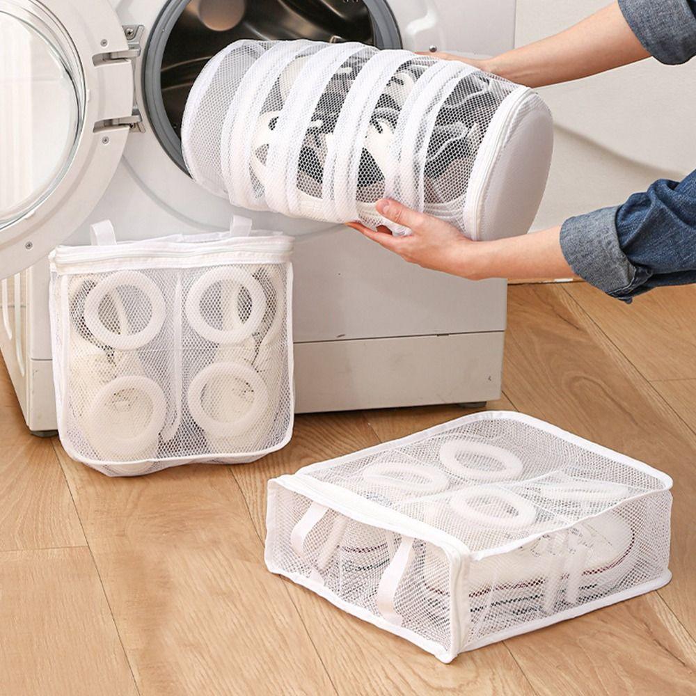 Mesh Shoe Washing Machine Bag With Hanging Loop Shoe Protector Bag  Gym Shoes Protection