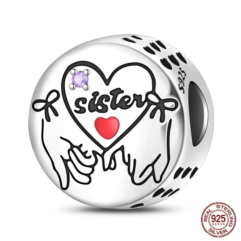 New Black/Red/Blue/Green/Purple Heart Series For Original Bracelet Bead Charm 3Mm Diy Necklace Pendant Accessories