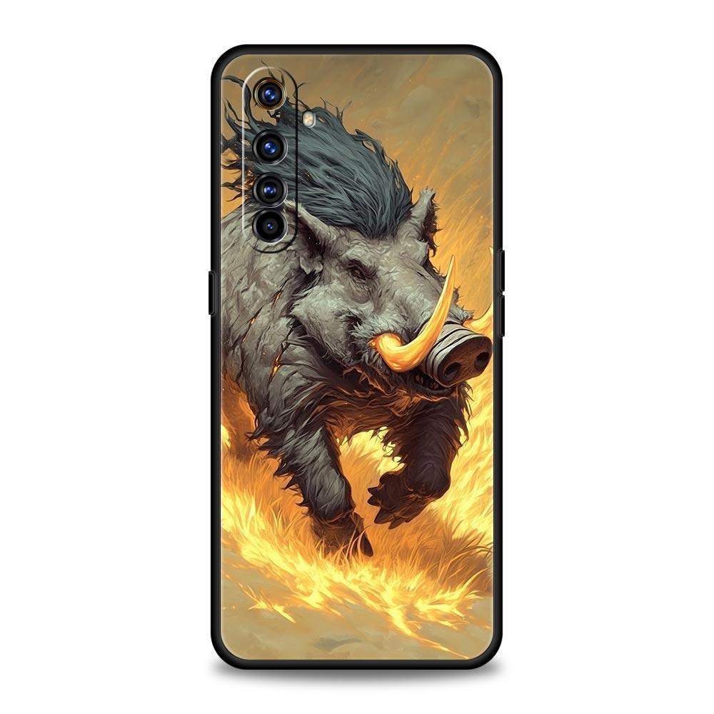Wild Boar Case For Realme C67 C63 C55 C53 C35 C25 C21 GT 2 3 5 6 10 11 12 13 Pro Plus 5G Soft TPU Phone Cover Fundas Capas Bags