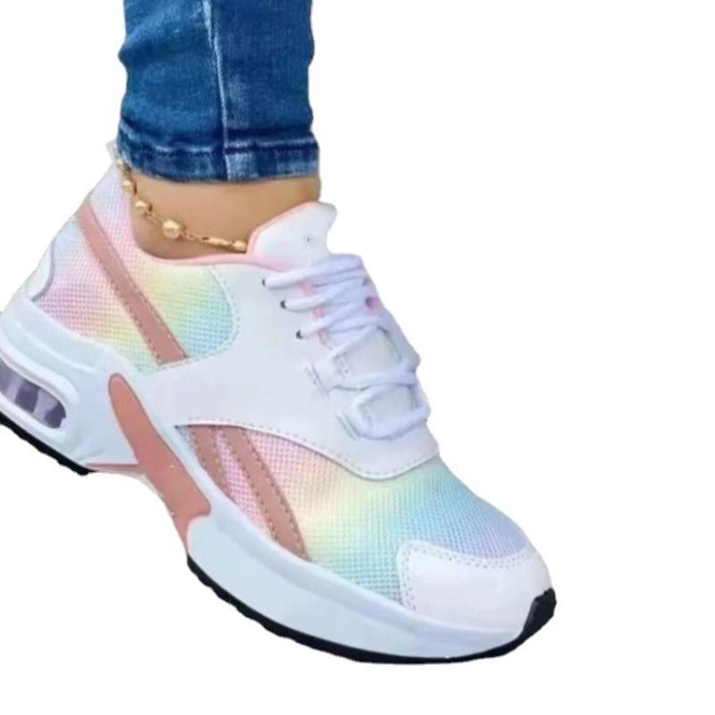 Fashion Versa Women's Sports Shoes Spring New Casual Women's Shoe Thick Soled Anti Slip Mesh Shoes Soft Soled Simple Flat Shoe