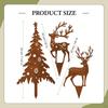 3x Stakes Silhouette Yard Sturdy Versatile Art Decors Garden Decor Decorative for Holiday