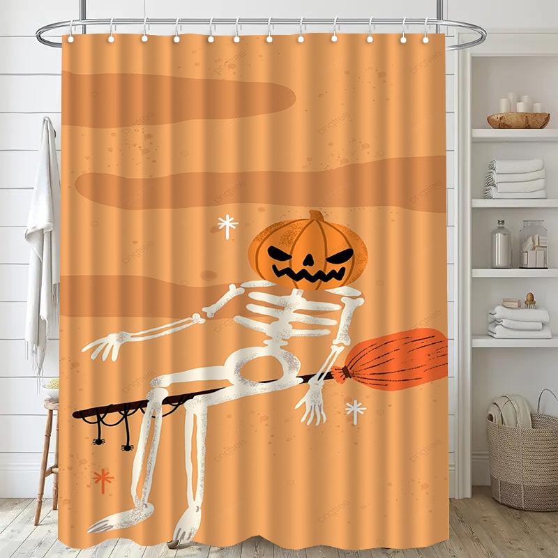 Santa Claus the Pine Tree washable Dirt-Resistant Shower Curtain Shower Head waterproof Polyester Bath Curtain For Home Decor