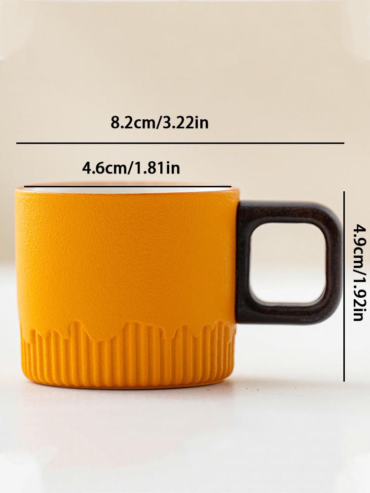 Ceramic Cup Small Household Coffee Cup Tea Cup Kung Fu Tea Set Tea Cup Single Cup With Handle 60ml Small Capacity Cup