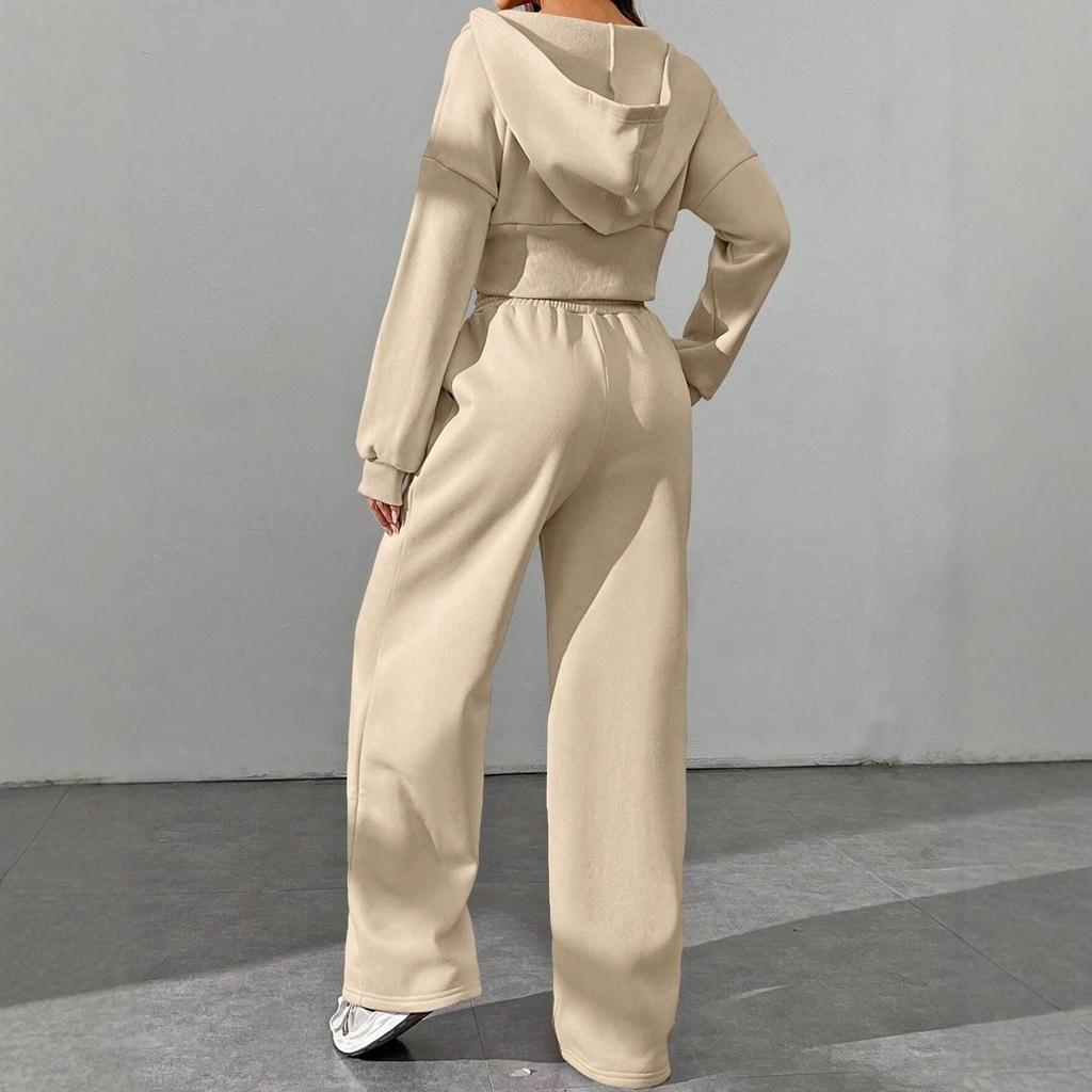 2025 Casual European & American Hooded Sweatshirt & Long Pants Set