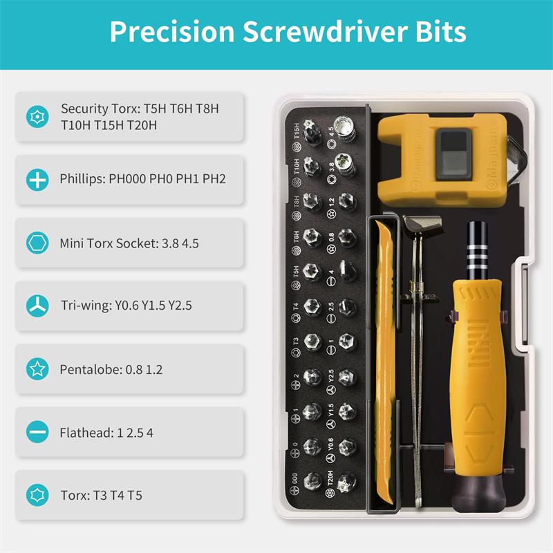 33 In 1 Precision Screwdriver Set Electronics Repair Tool Kit for Computer Laptop Nintendo Phone PS4 with  for Beginner IT DIY