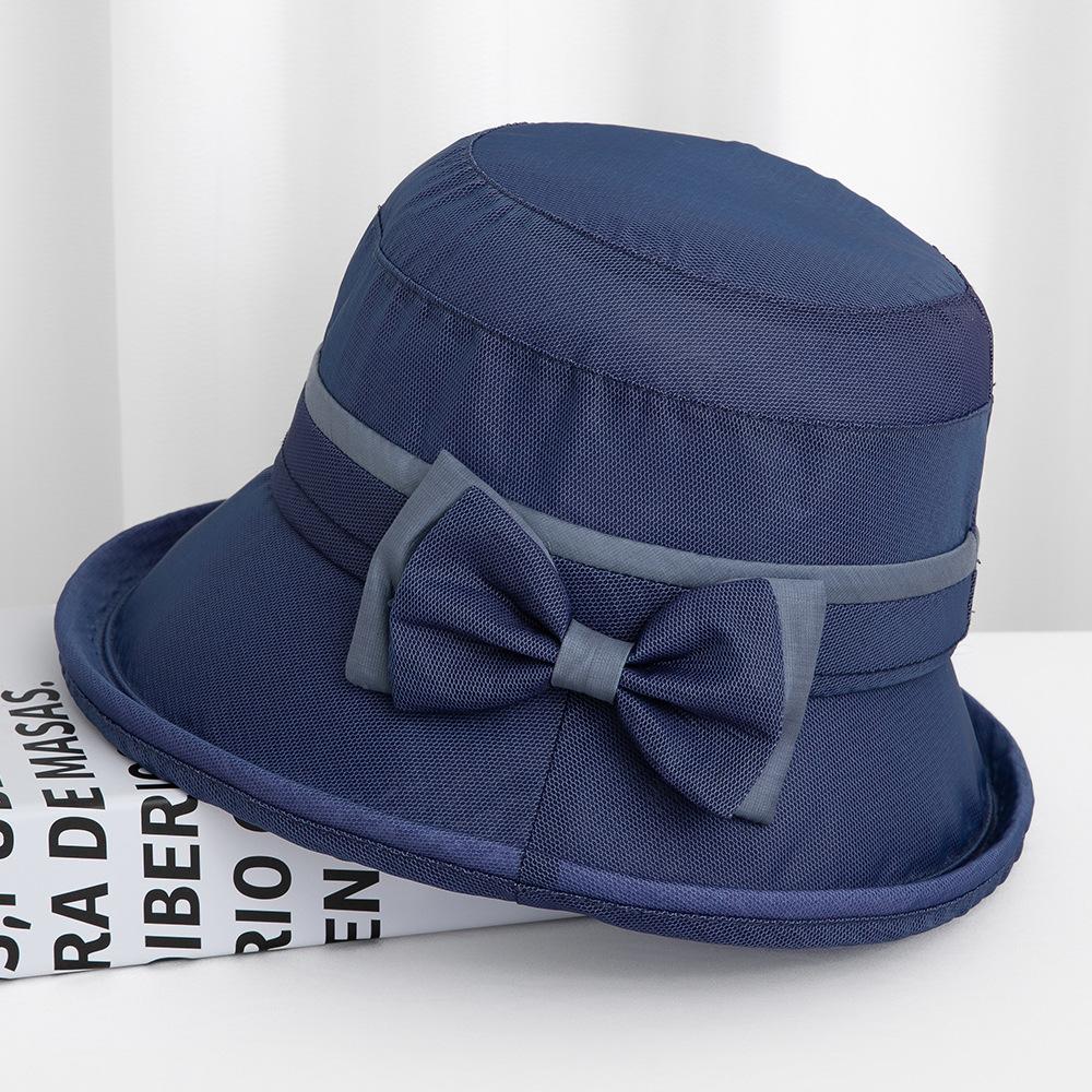 Elegant Bow Bucket Hat for Women Breathable Casual Spring Summer Sun Hat Female Lady Mother's Gift Fashion Sunshade Accessory