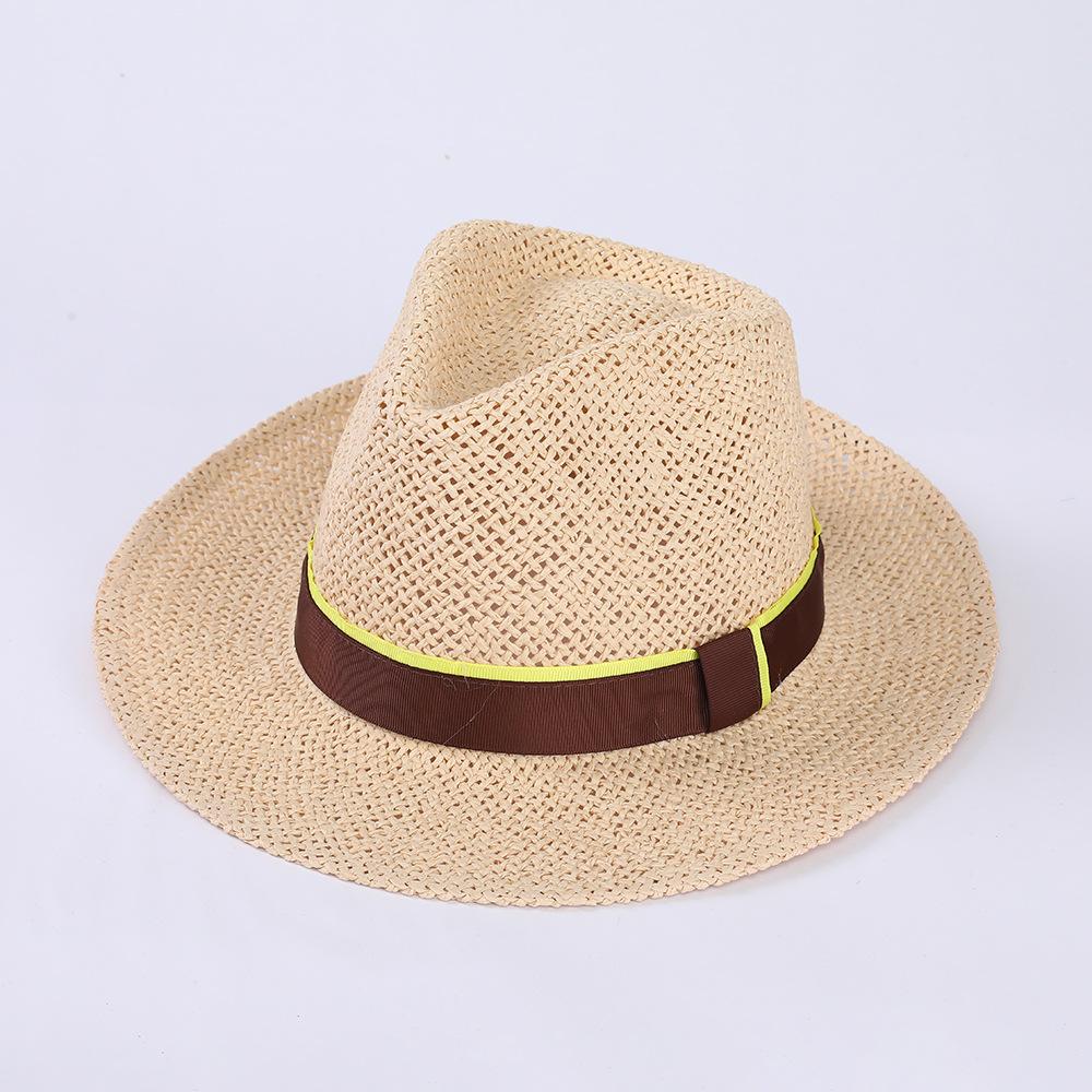 Panama straw top hat European and American summer sun protection hat neutral sunshade straw hat fashion sun hat