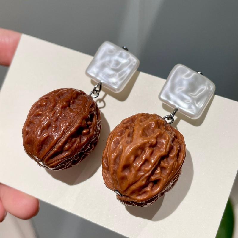 

Модные серьги-подвески для женщин коричневый