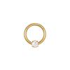 ASTM F136 Titanium Hoop Nose Ring Round Shape Lab Diamond Body Jewelry Helix Cartilage Earring for Women and Men