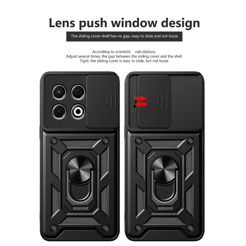 Camera Protect Case for Tecno Spark 30 Pro 30C 20 Pro + 20c 10 Pro Spark Go 2025 Go 1 Armor Hybrid Metal Ring Holder Back Cover