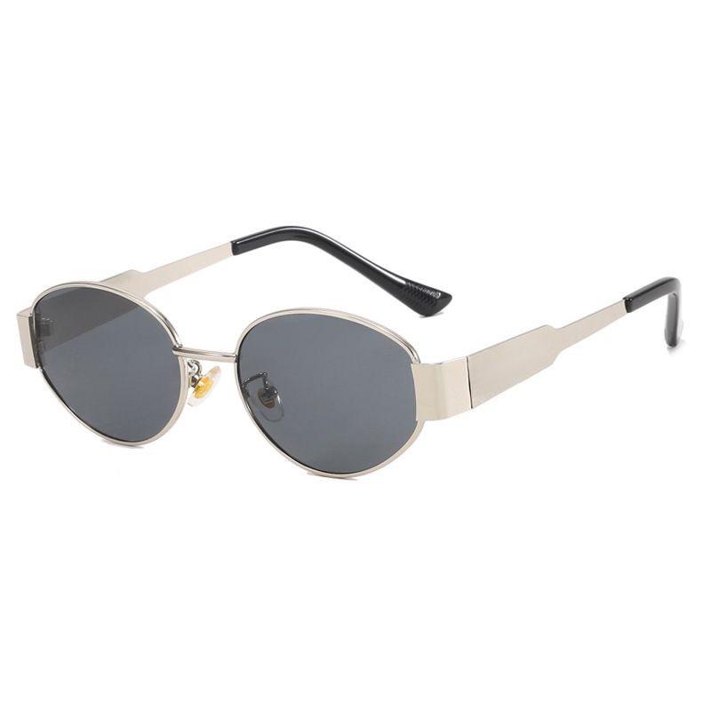 Oval Frame Women's Retro Sunglasses 2025 - Street Style Metal Sunglasses with Sunscreen Protection.
