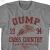 Forrest Gump 1994 Cross Country Hellgraues T-Shirt vintage gewaschen Herren Grafik Top für den Alltag leicht vielseitig
