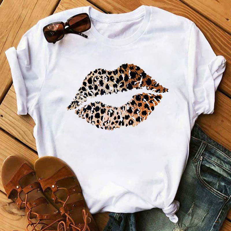 Red Lip Trend 2025 Women S and Men S T-shirts Top Cartoon Neutral Graphics 100% Pure Cotton Top Short Sleeves 2D Print