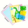 3Pcs DIY Plush Ball Art Kit - Animals Felt Mosaic Puzzle Crafts for School Projects, Creative Home Wall Decor, Relaxing  ZSY