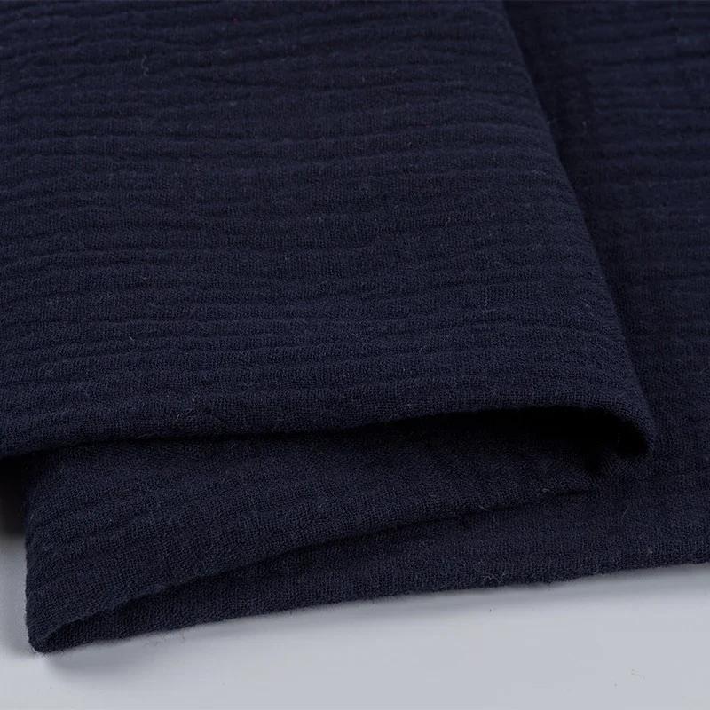 100x135cm Podwójna Warstwa Czysta Bawełna Gaza Cała Bawełna Krepa Tkanina Jednolity Kolor Odzież Domowa Sukienka Szalik Tkanina na Odzież Dziecięcą