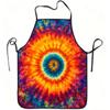 1pc Tie Dye Sunburst Print Apron, Durable and Easy To Clean, Adjustable Waistband, Polyester Material, for Kitchen Cooking, Gardening, Orchard Picking