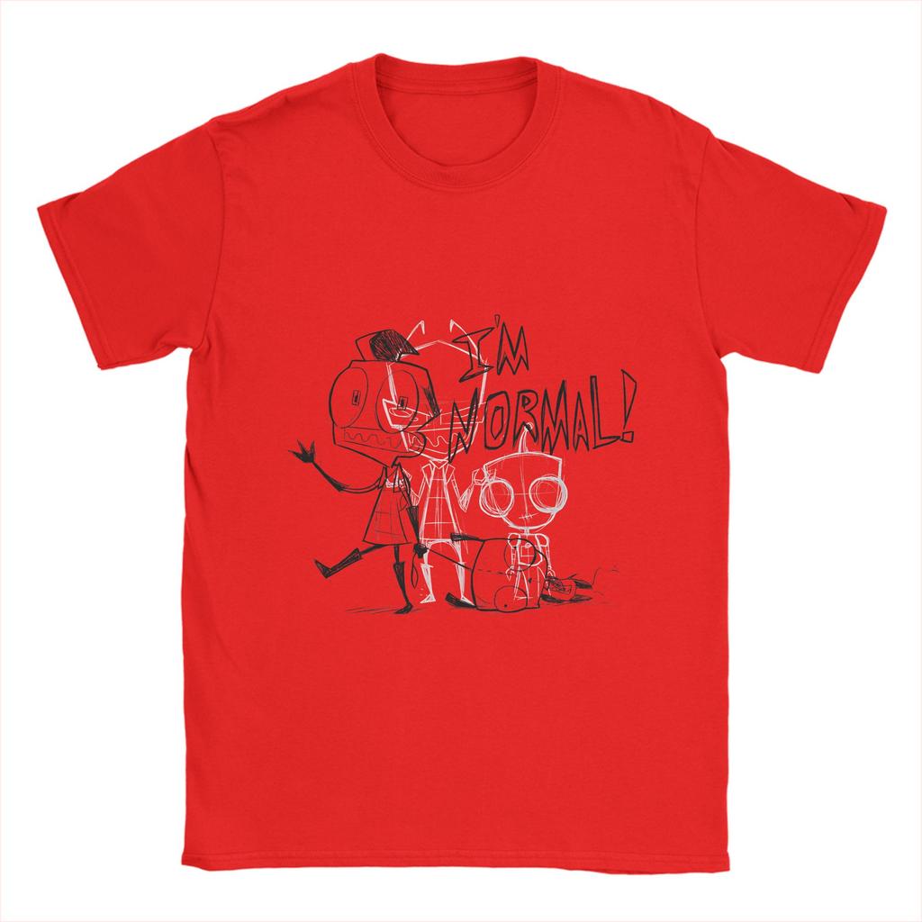 Casual T Shirt Summer Invaders Zims Popular T-Shirts Cotton Tee Shirt for Men Y2K Fun Design Short Sleeve Top Tees