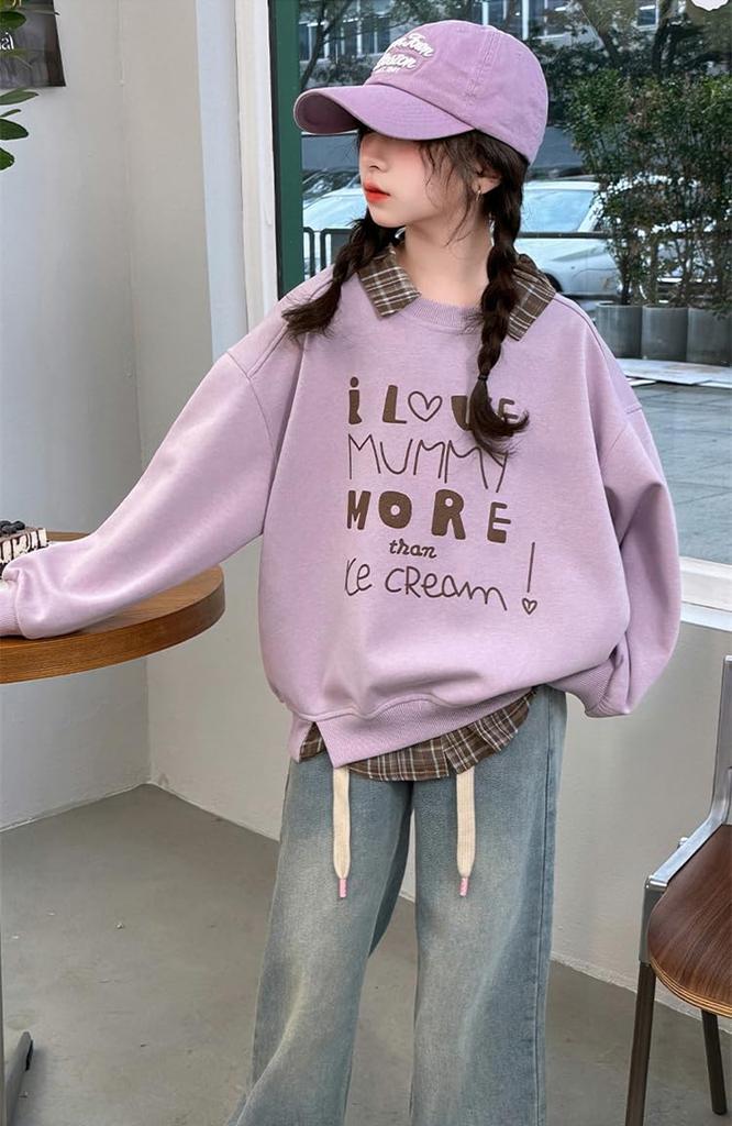 Setup Kids Girls Clothes Junior Long Sleeve Denim Pants Korean Clothes Junior Autumn Clothes Stylish Cute Room Wear Loungewear Spring Autumn Birthday