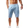 2022 Men's Summer Loose Fit Breathable Cotton-Linen Elastic Drawstring Shorts