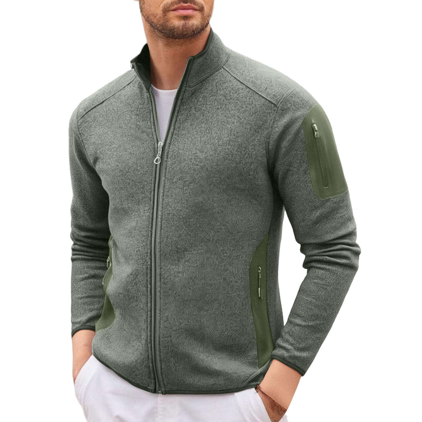 

Мужской кардиган со стойкой, согревающий, согревающий, пальто XL