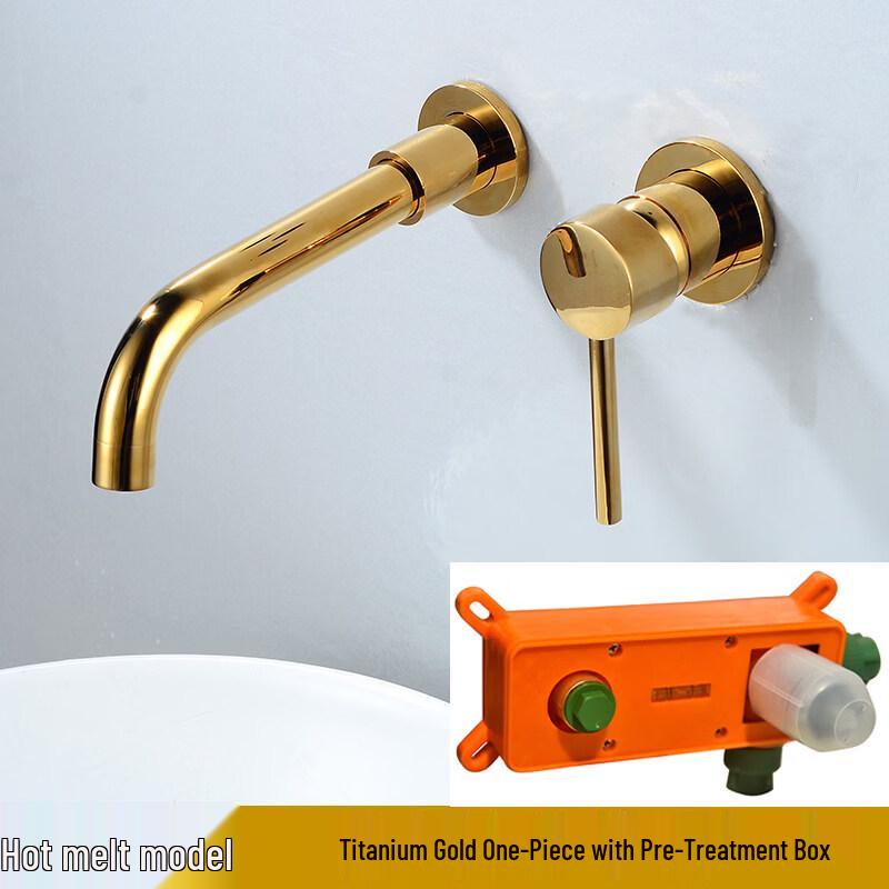 TaiJuFu Gold Concealed Hot & Cold Wall Faucet