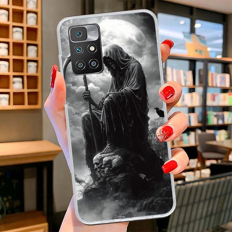 Death Grim Reaper Skull Scythe Phone Case For Xiaomi Poco F7 Ultra X7 X6 X5 Pro M7 Redmi 15C 15 13C 13 12C 12 10C 10 9A 9C 9T 9