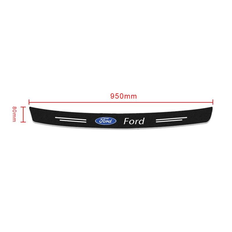 Carbon Fiber Car Trunk Rear Bumper Sticker Guard Plate Protector for Ford Mustang Explorer Focus Shelby GT350 Kuga Fusion F-150