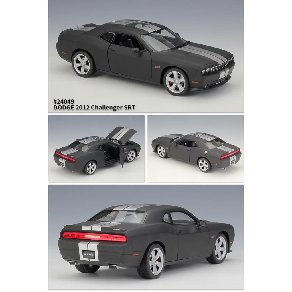 WELLY 1/24 DODGE 2012 Challenger SRT Alloy Sports Car Model Diecasts Metal Vehicles High Simulation Car Model Toys for Kids Gift