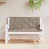 VidaXL Set of 2 Garden Bench Cushions, Bench Cover with String Sets, Waterproof Outdoor Cushion, Taupe 361686