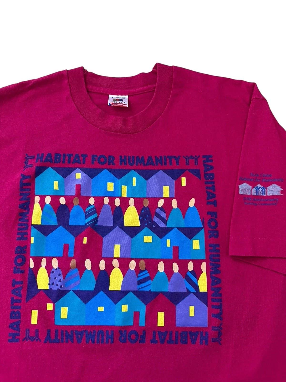 Vintage Habitat For Humanity T Shirt Men’s Large 80’s Twin Cities Minnesota S
