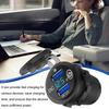 Car Charger With Voltage Display Double Port USB Socket For Car Double Port Super Fast Car Charger With Voltage Display Adapter