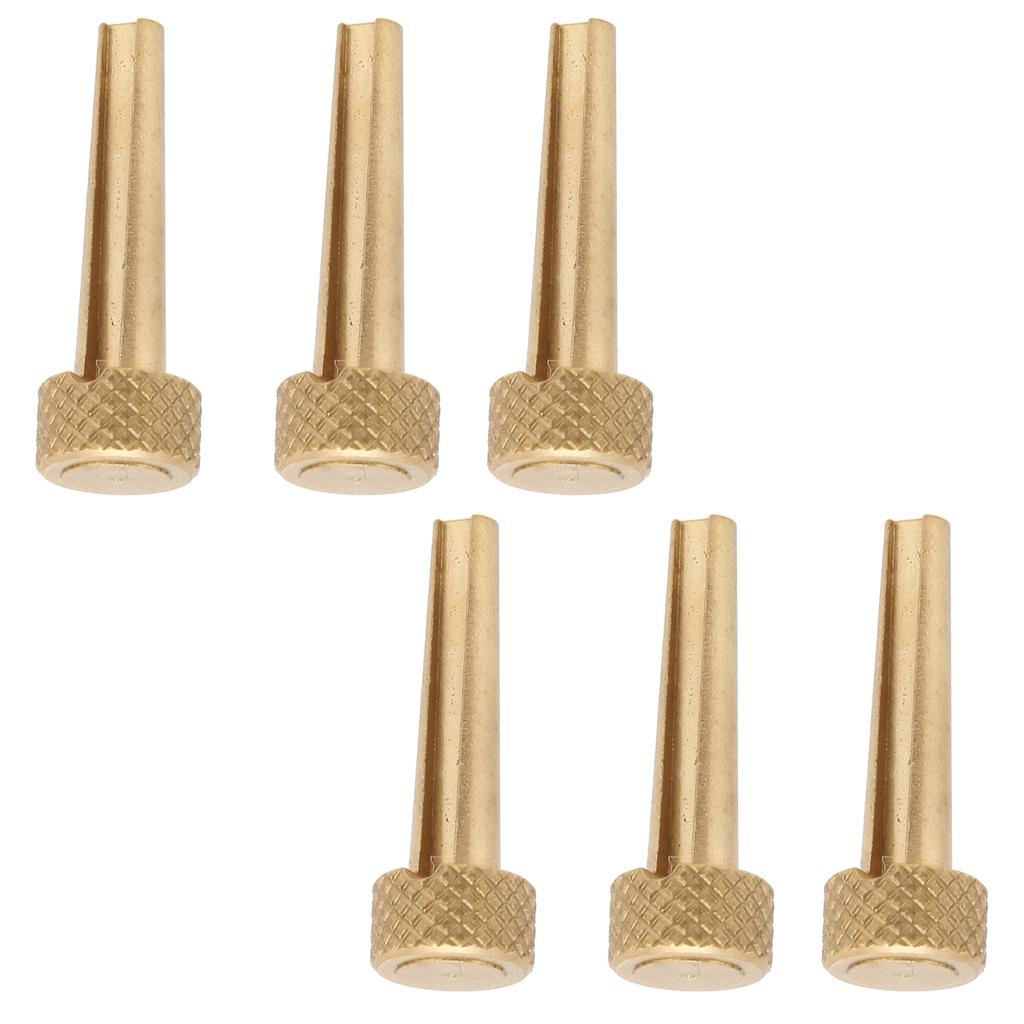 6Pcs Bridge Pins Copper Folk Acoustic Guitar Strings Pegs Nails Practice Performance Parts